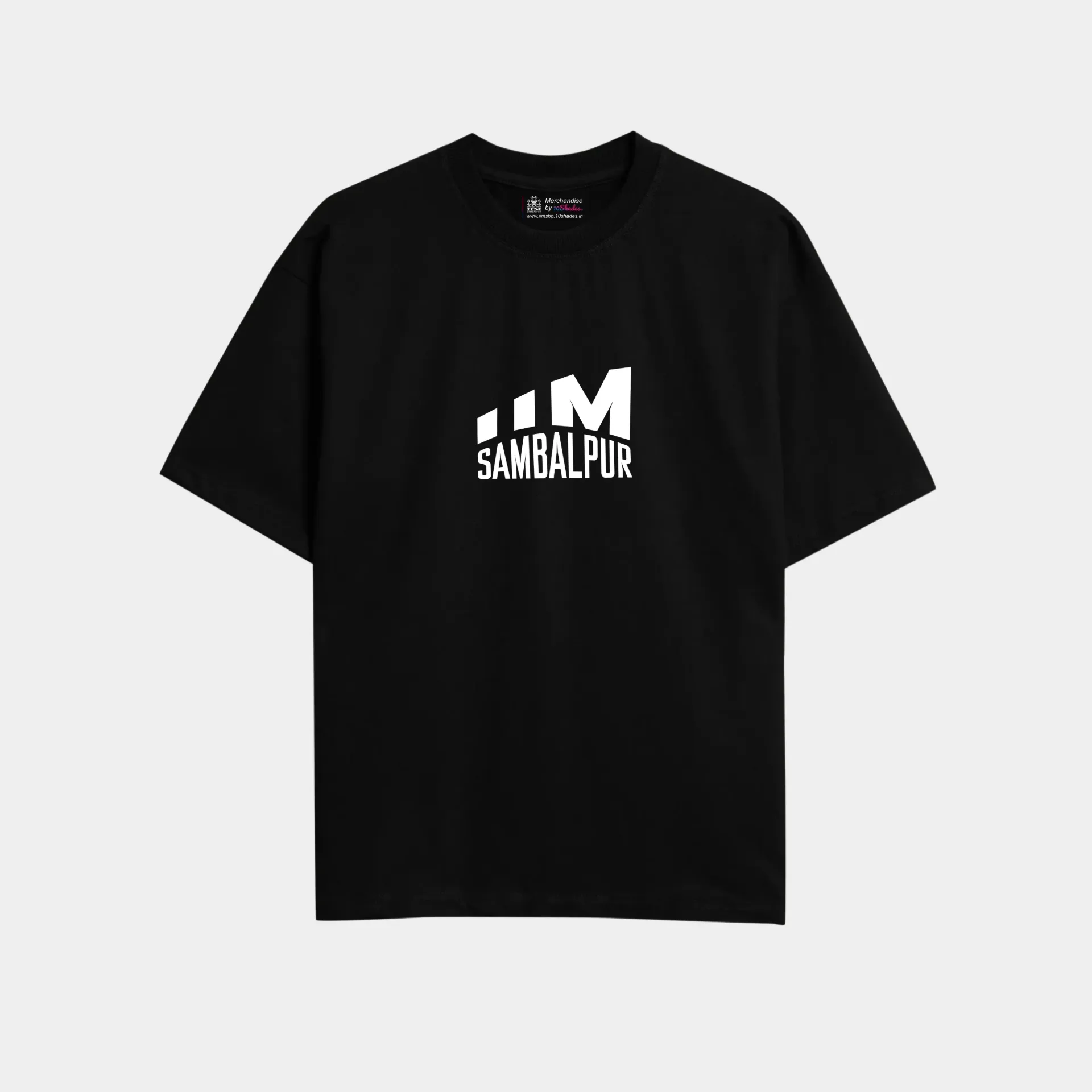 Oversized Tshirt - IIM Sambalpur (Black, S)