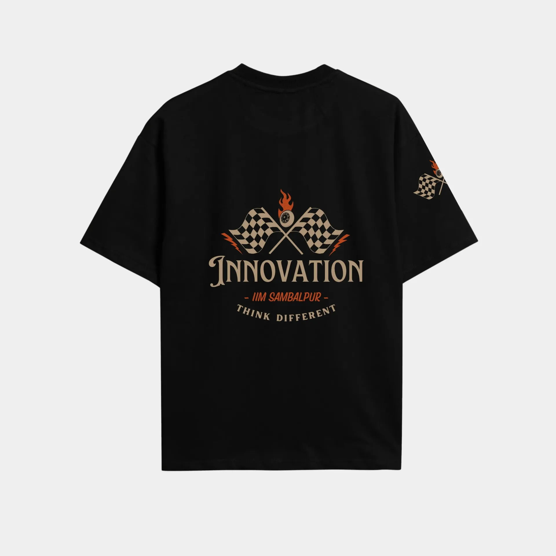 Oversized Tshirt - IIM Sambalpur (Black, S)